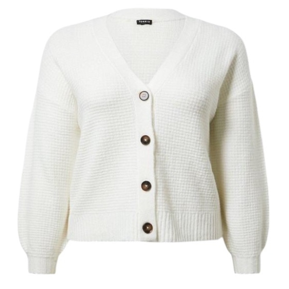 Torrid Faux Cashmere Textured Sweater in Whisper White